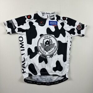 Pactimo Cycling Jersey Adult Medium Black White 2015 Tour Of America Dairyland‎